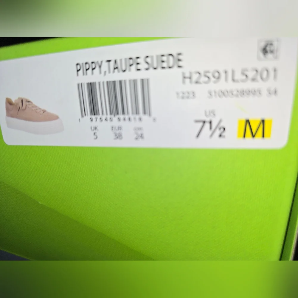 Sam Edelman Pippy Taupe Suede Platform Sneakers – 7.5M – NIB - Picture 13 of 13